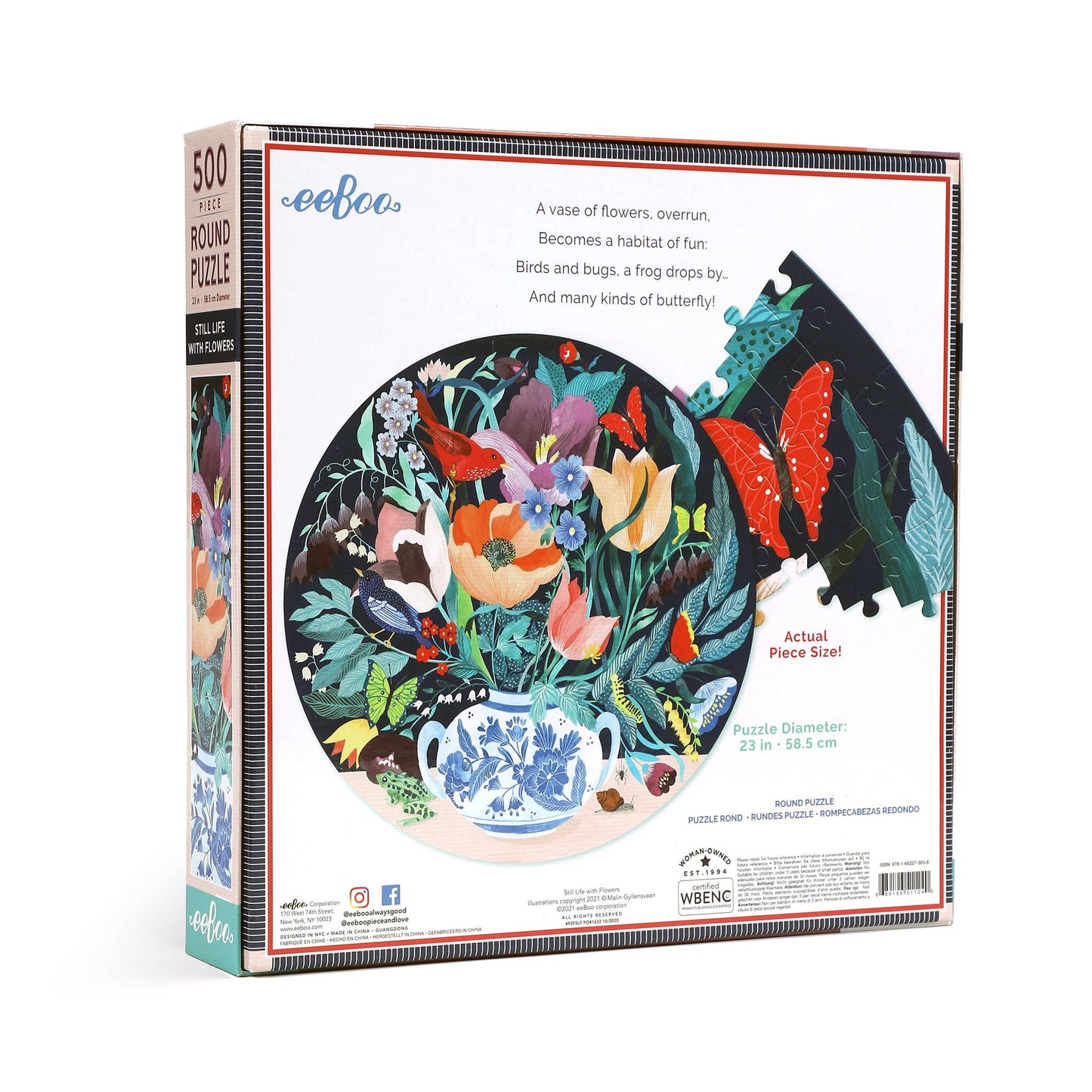 Still Life with Flowers 500 Piece Round Puzzle