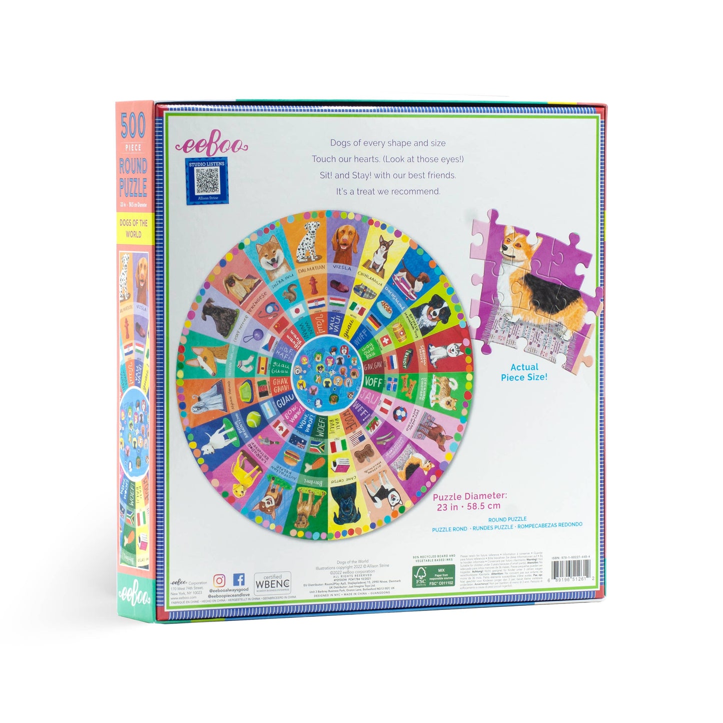 Dogs of the World 500 Round Puzzle