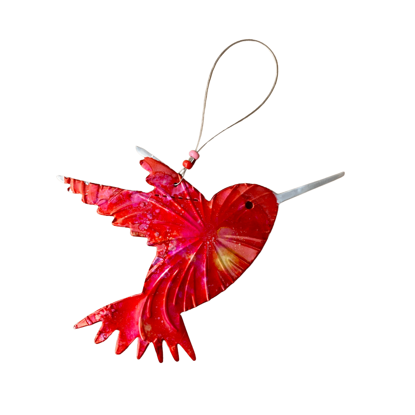 Hummingbird Ornament - Recycled Aluminum Can