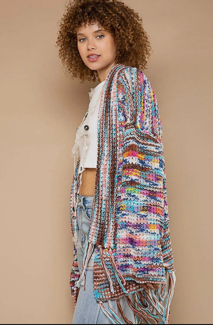 Confetti Fringe Cardigan