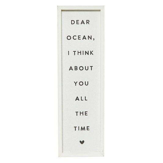 Dear Ocean Wood Sign