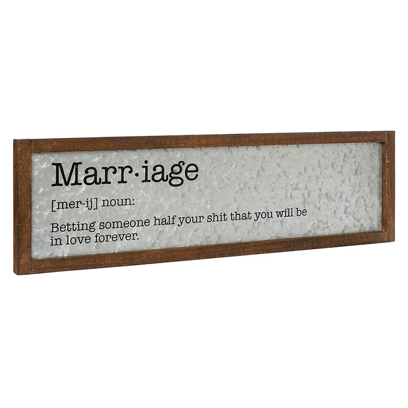 Marriage Metal Sign