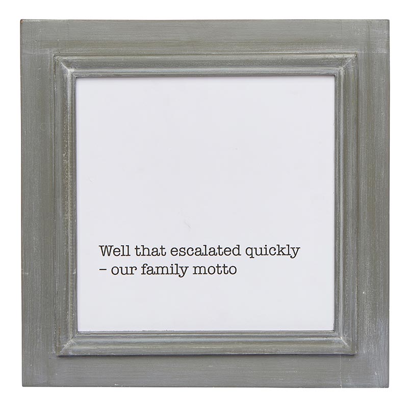 Framed Motto Wall Sign