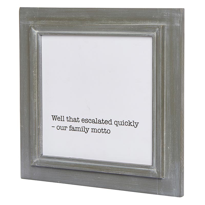 Framed Motto Wall Sign