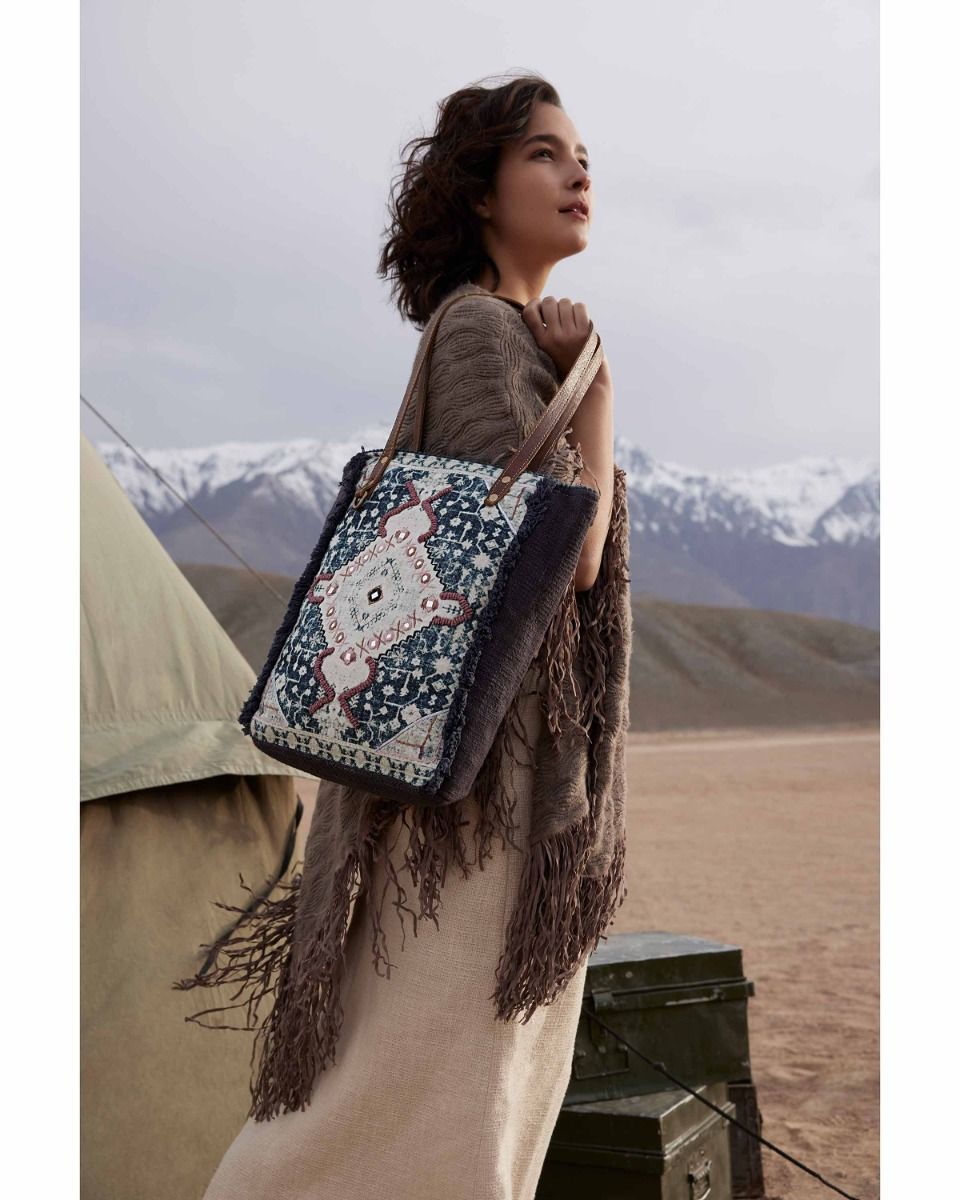 Homestyle Warmth Embroidered Tote