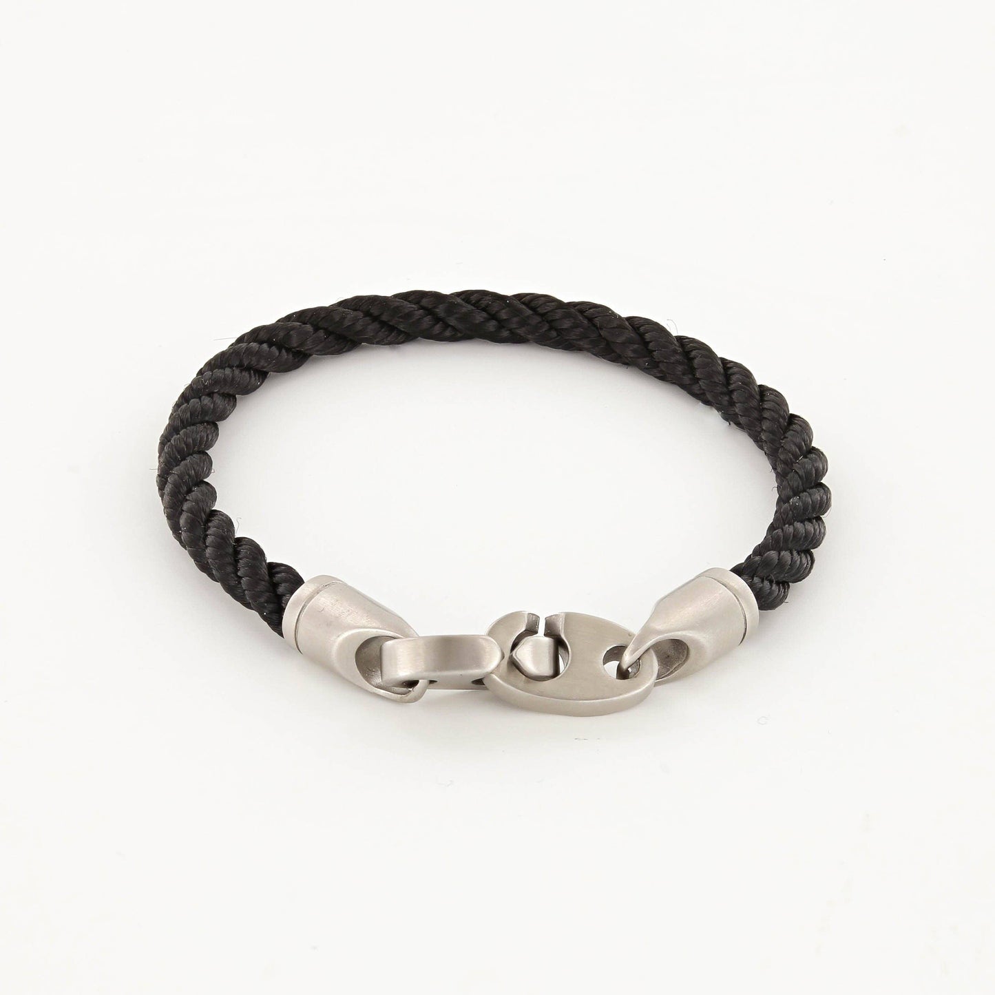 Catch Single Rope Men`s Bracelet - Jet Black