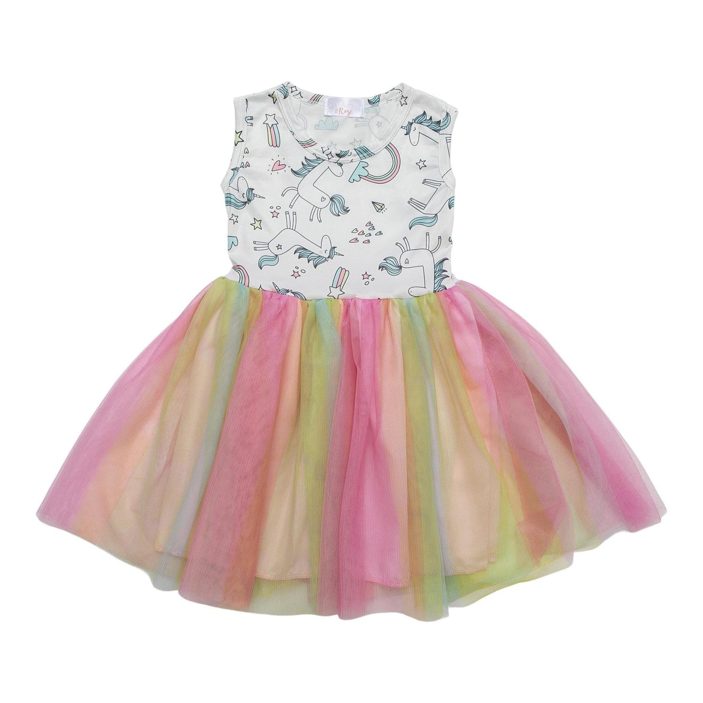 Unicorn Rainbow Tank Tutu Dress