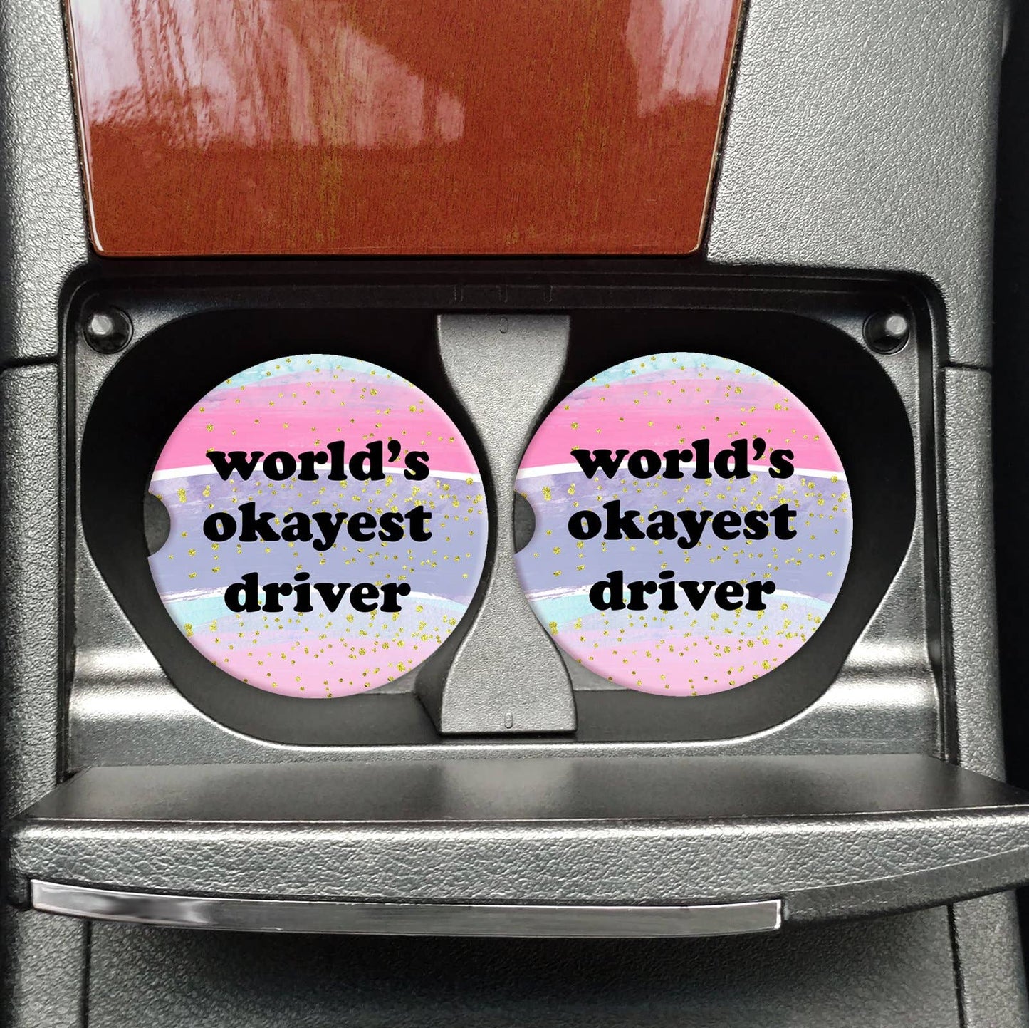 World's Okayest Driver Car Coaster