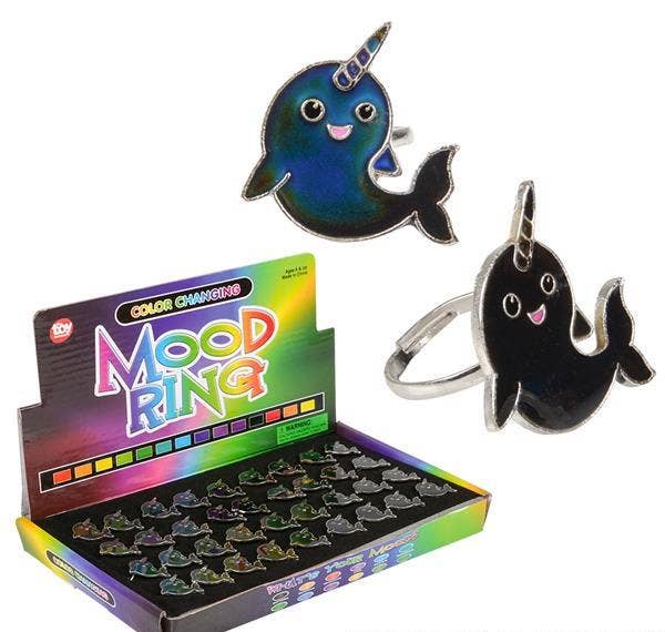 Narwhal Mood Ring 1"