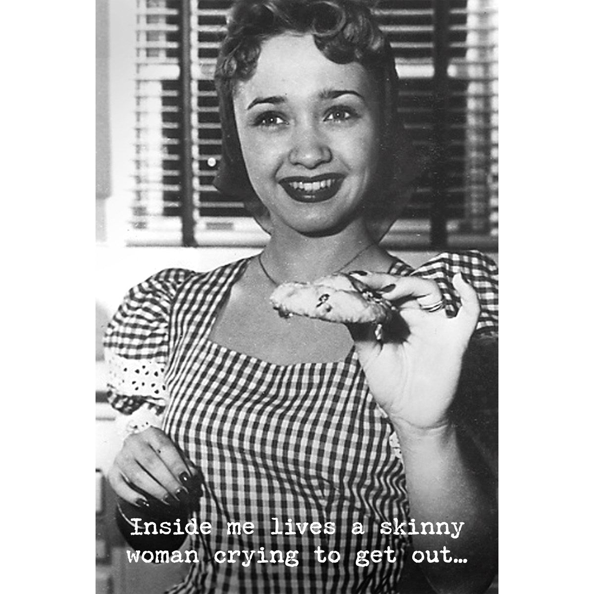 Skinny Woman Greeting Card