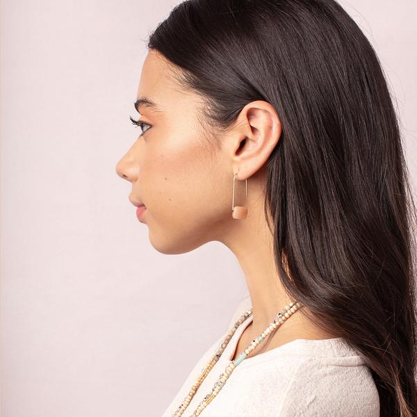 Suntone Floating Stone Earrings