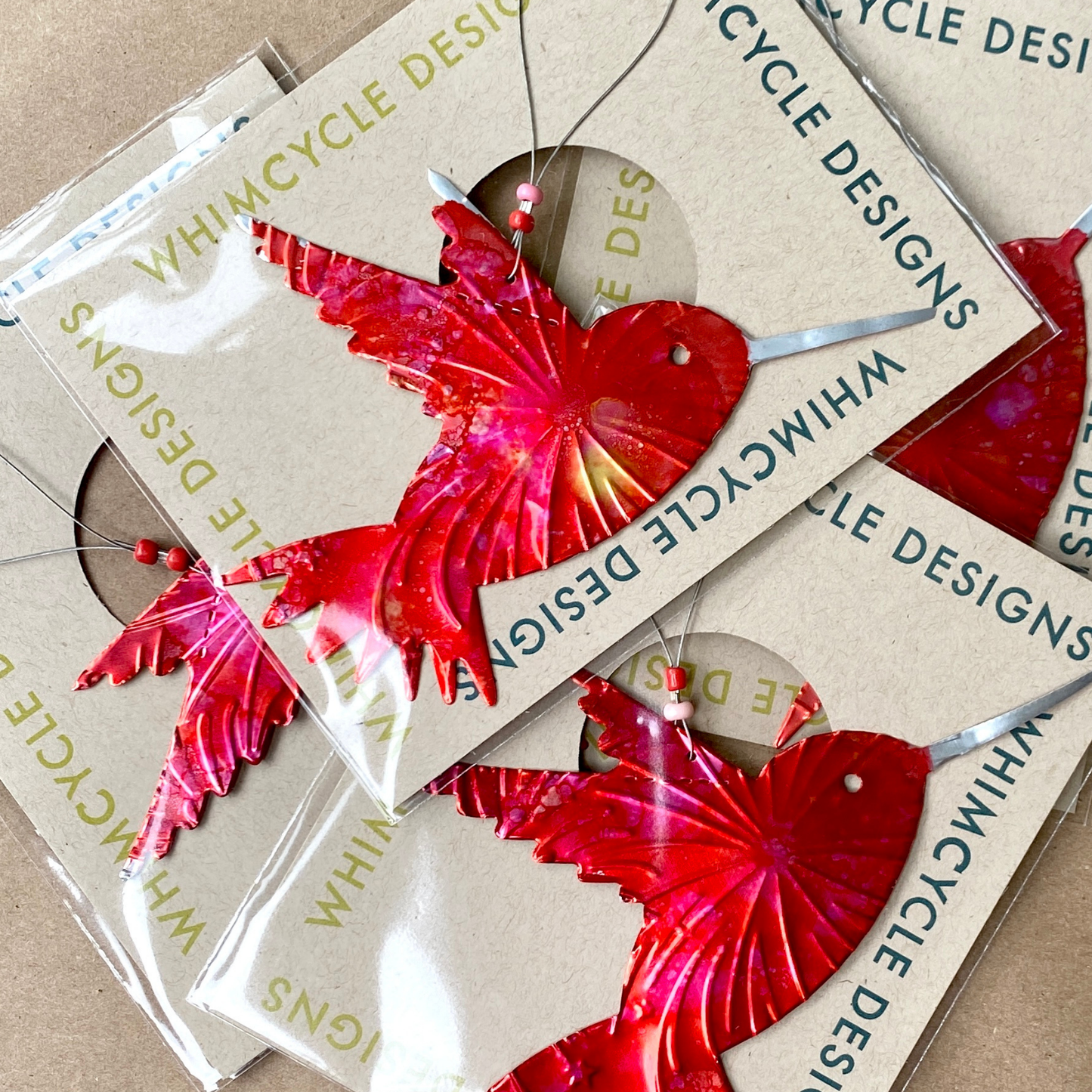 Hummingbird Ornament - Recycled Aluminum Can