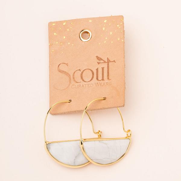 Sunstone Gold Prism Stone Earrings