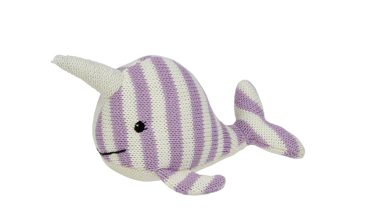 Maison Chic - Nina the Narwhal Striped Knit Rattle