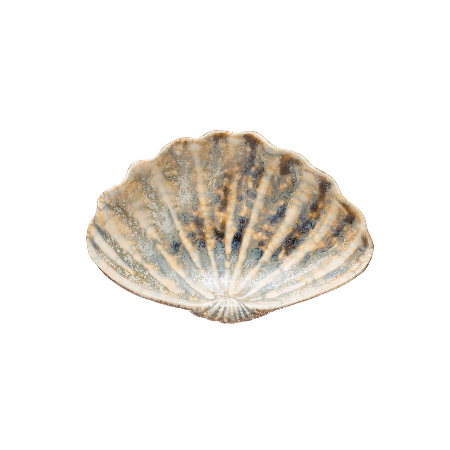 Small Stoneware Dish with Reactive Glaze