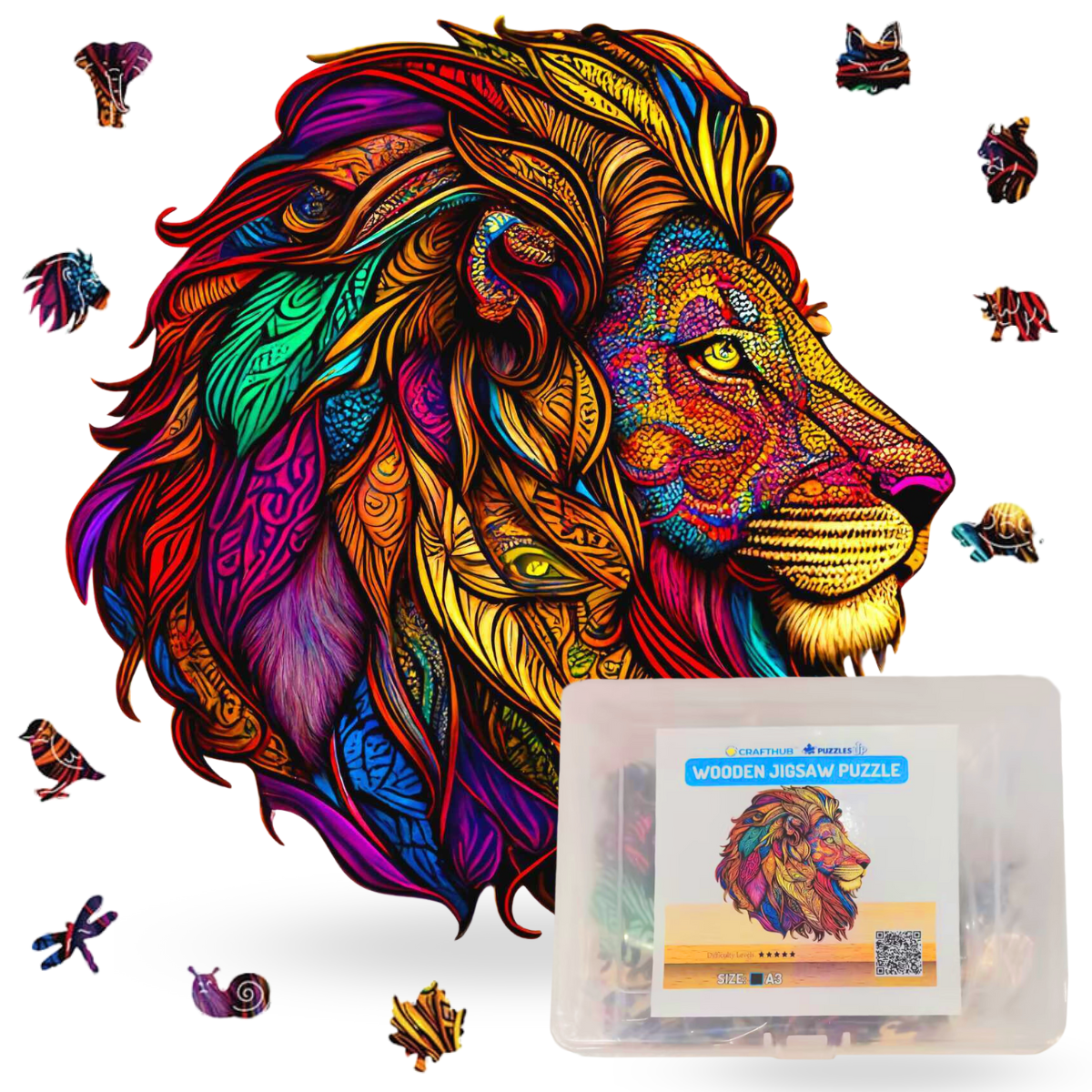 Majestic Lion Wooden Jigsaw Puzzle
