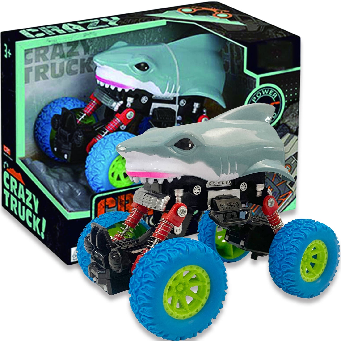 Thin Air Brands - Crazy Truck - Pull Back Shark Truck - Blue