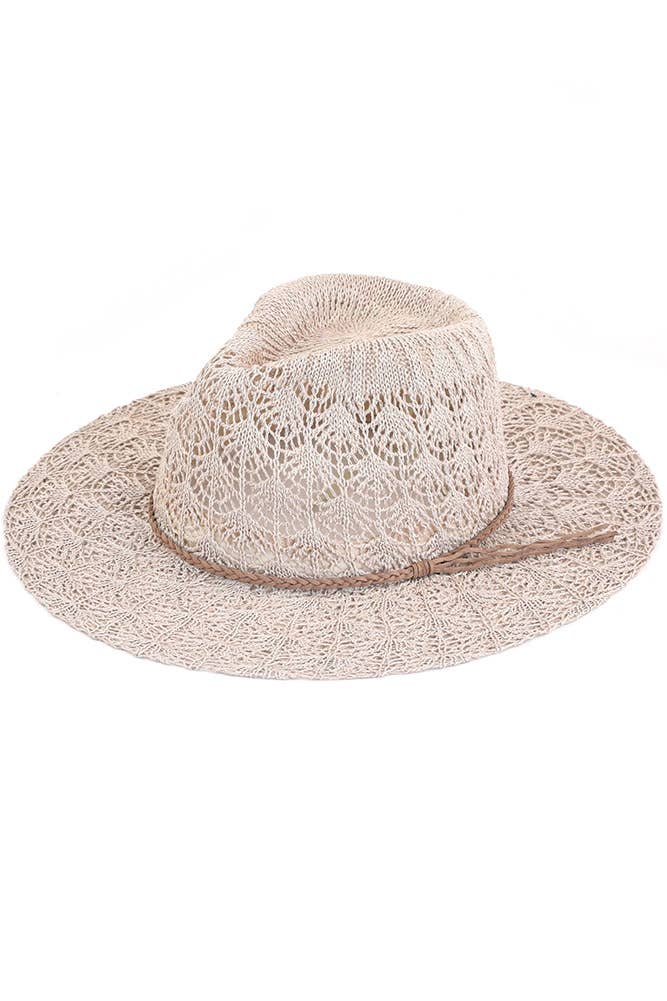 Horseshoe Lace Knitting Panama Hat