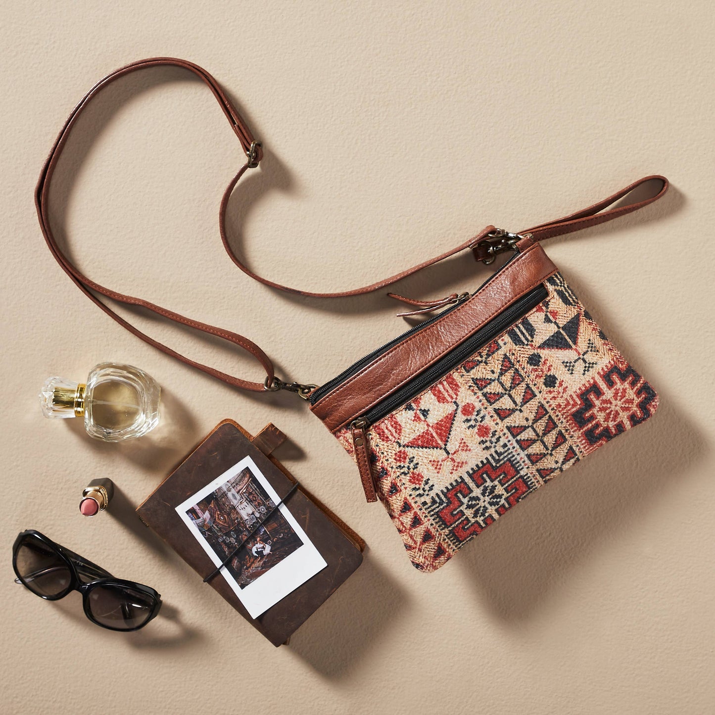 Lola Up-Cycled Canvas Crossbody