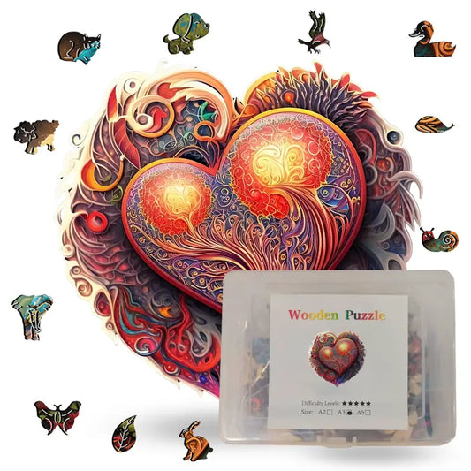 Blossom Heart Wooden Jigsaw Puzzle