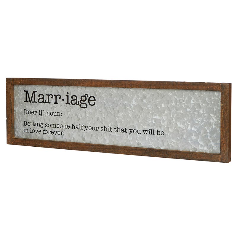 Marriage Metal Sign