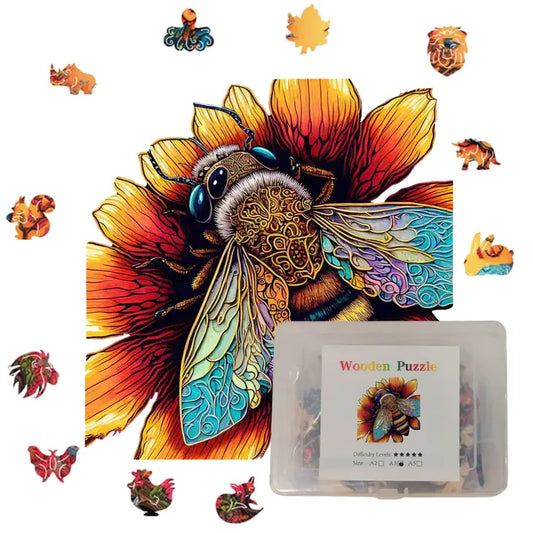 Amazing Bee Wooden Jigsaw Puzzle