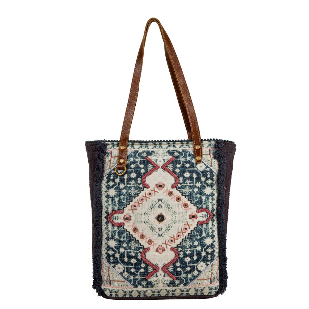 Homestyle Warmth Embroidered Tote