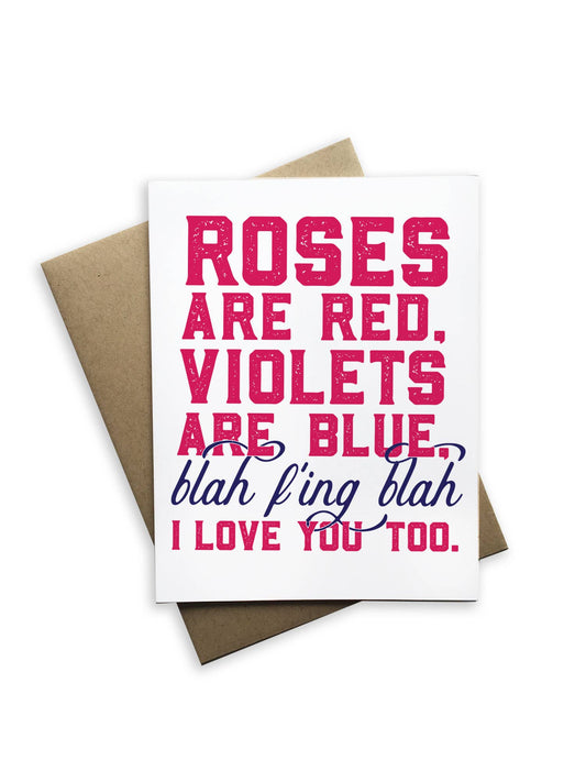 Roses Are Red Violets Are Blue Notecard