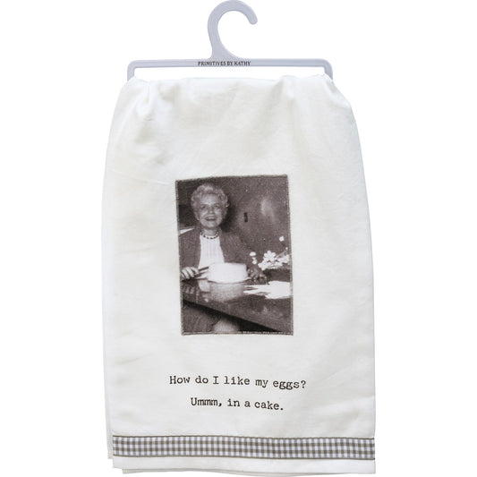 I Like My Eggs In A Cake Kitchen Towel