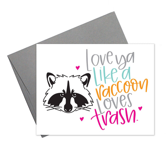 Raccoon Loves Trash Card