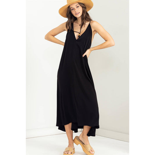 Got Feels Tie-Back Cami Maxi Dress