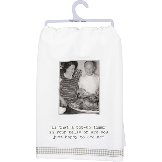Pop Up Timer In Your Belly Kitchen Towel