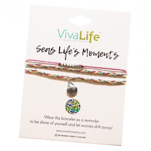 “Seas Life’s Moments” Scallop Shell Charm Bracelet