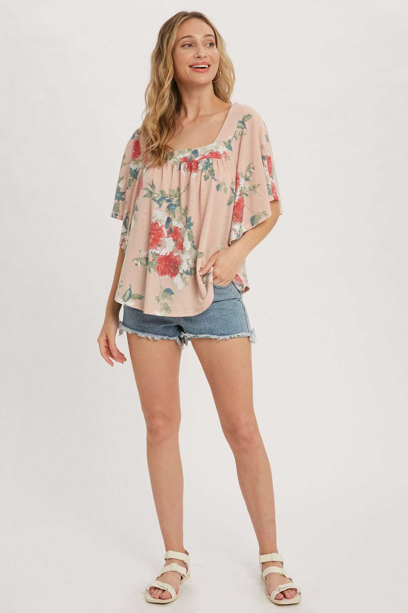 Floral Print Butterfly Top
