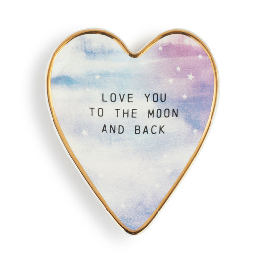 Moon & Back Art Heart Trinket Dish