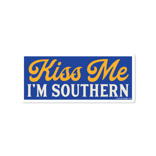Kiss Me I'm Southern Sticker