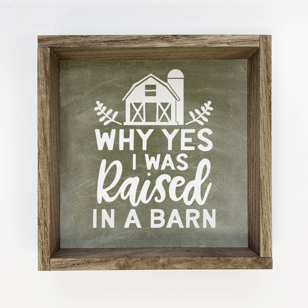 Why Yes I was Raised in a Barn