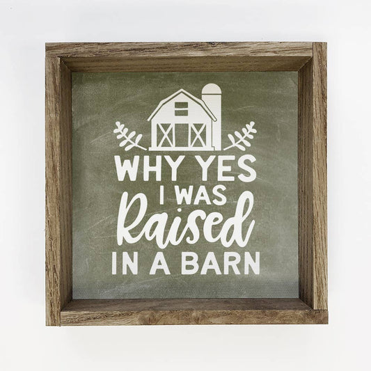 Why Yes I was Raised in a Barn