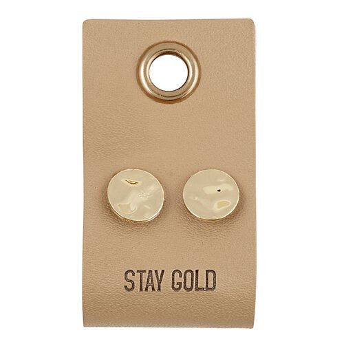Stay Gold Circle Earrings