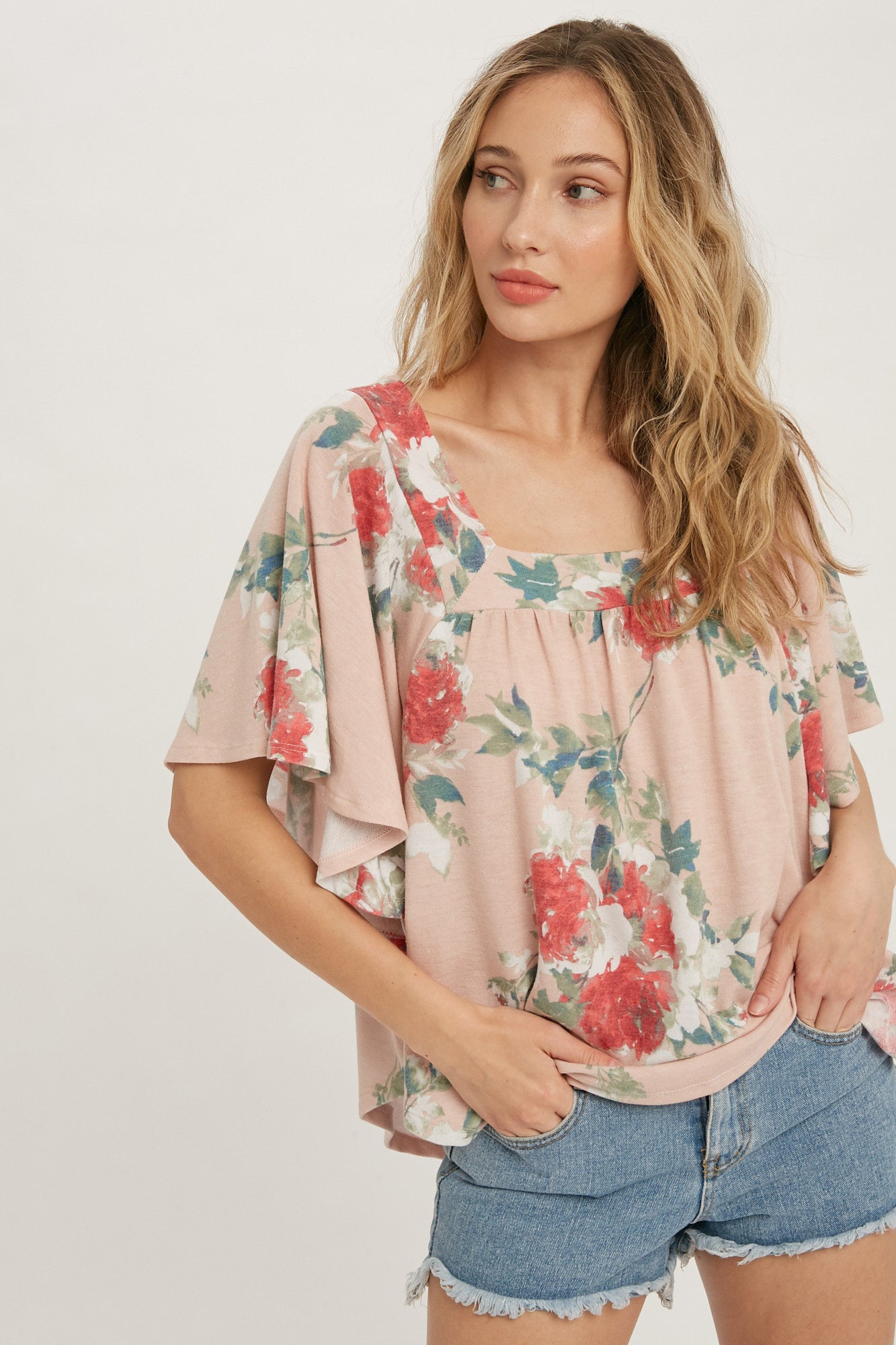 Floral Print Butterfly Top