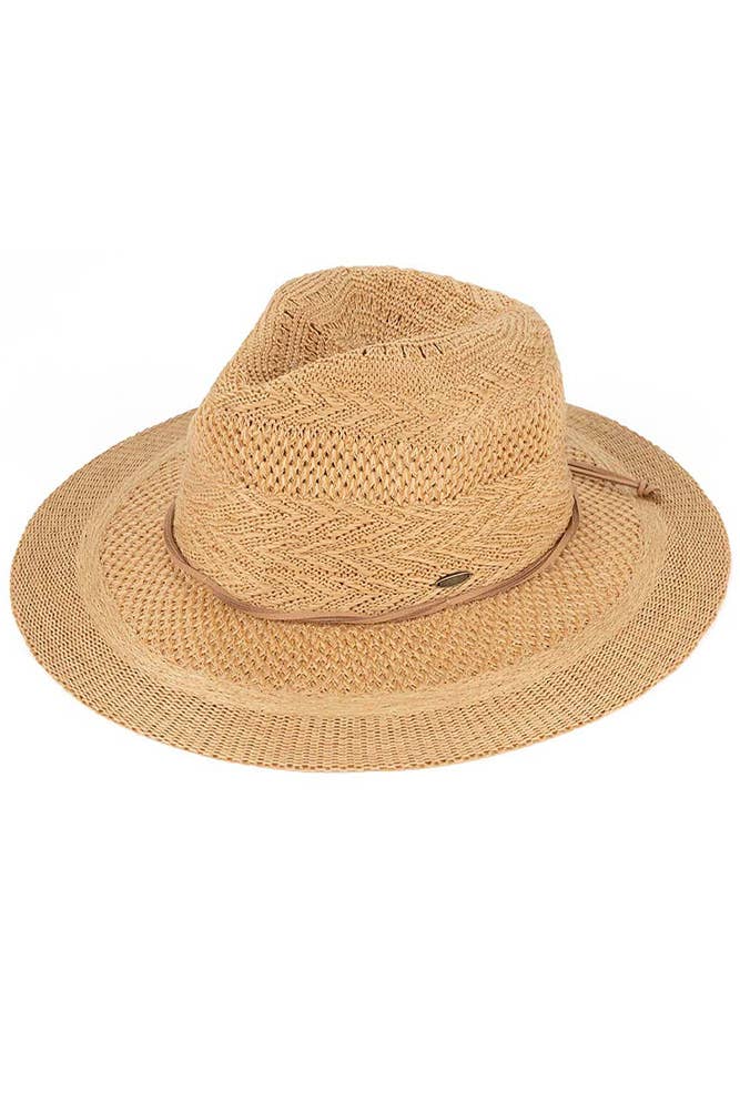 Suede String Band Panama Hat