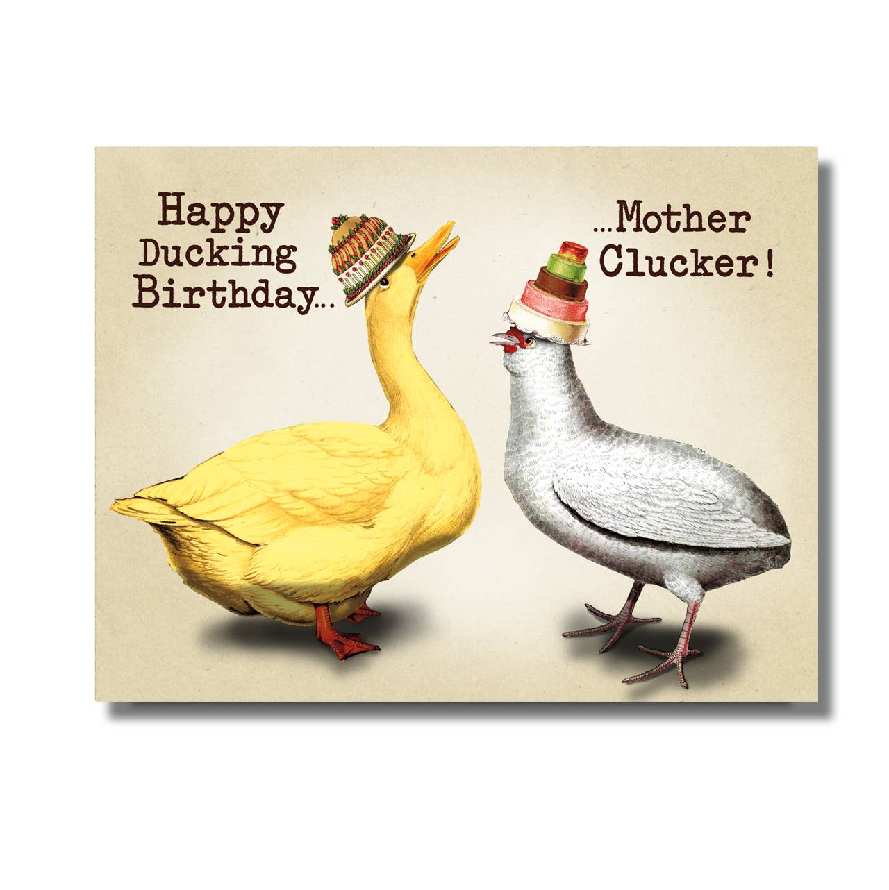 Happy Ducking Birthday Mother Clucker Greeting Card