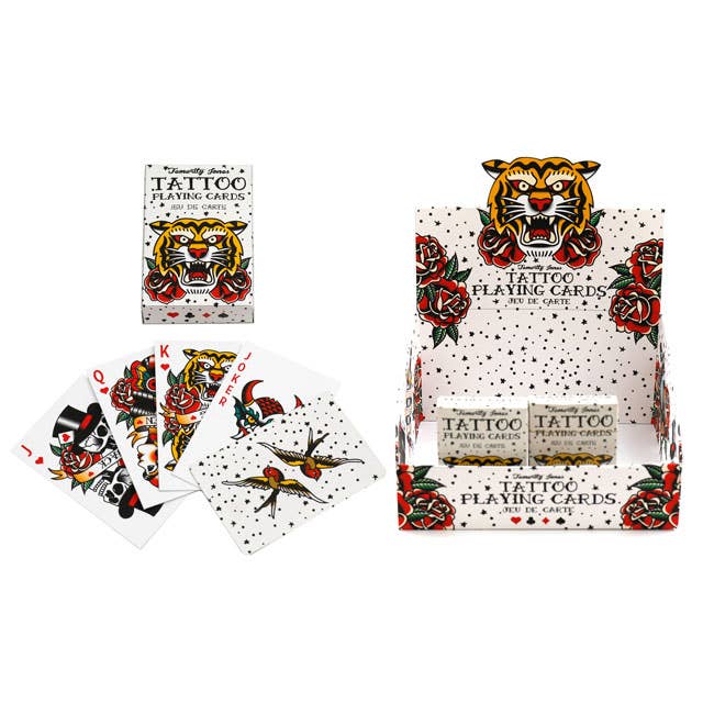 Vintage Retro Tattoo Playing Cards