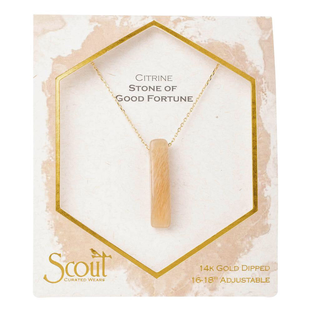 Citrine Point Necklace - Stone of Good Fortune